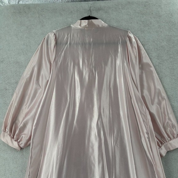 Vintage Ilise Elise Stevens Satin Ruffle Cottage Core Victorian Night Gown LARGE - Picture 5 of 16